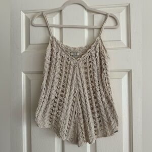 Knit/crochet tank peekaboo